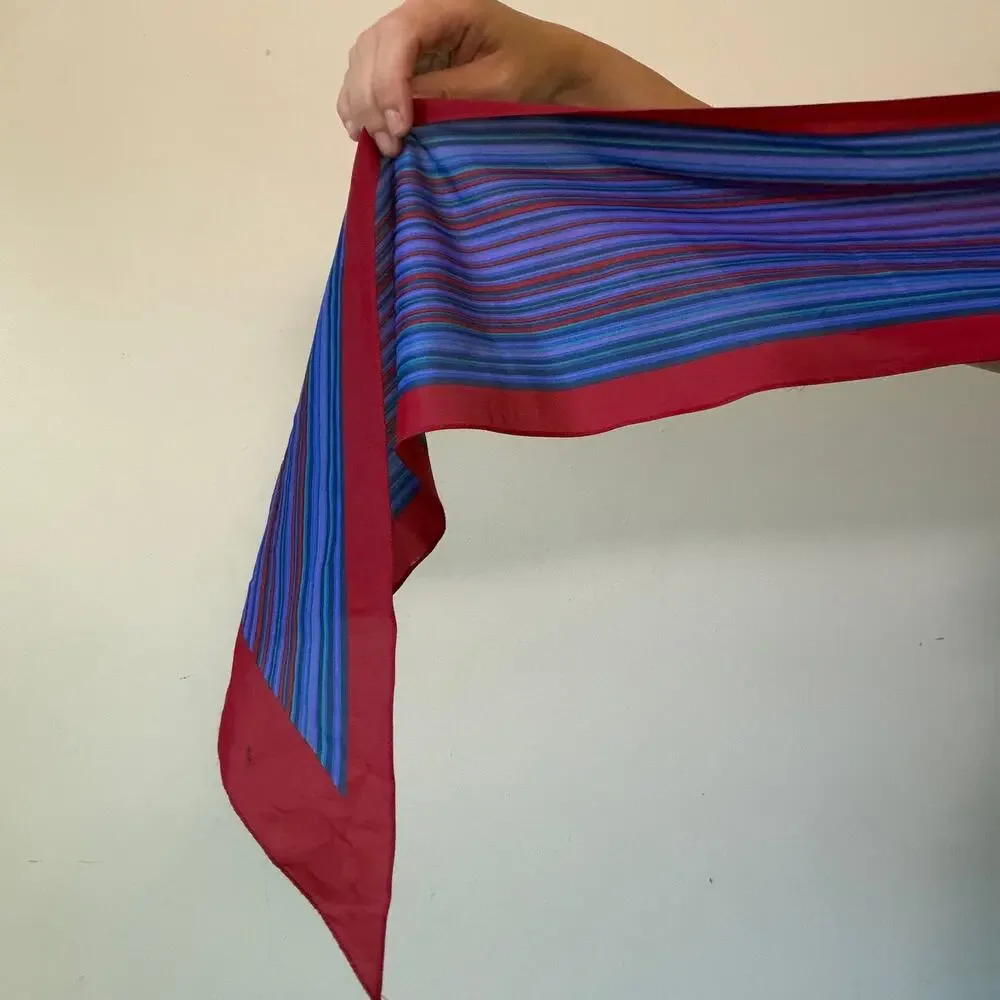 Vintage Purple & Red Head Scarf